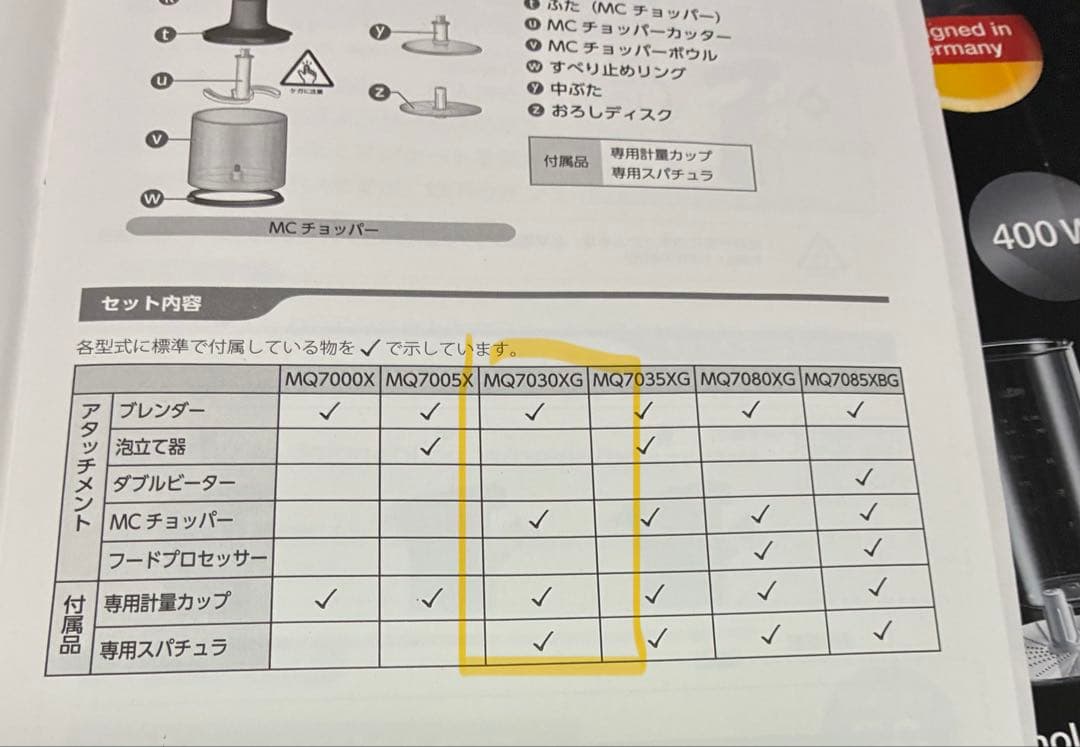 BRAUN Multi Quick 7 ハンドブレンダー MQ7030XG