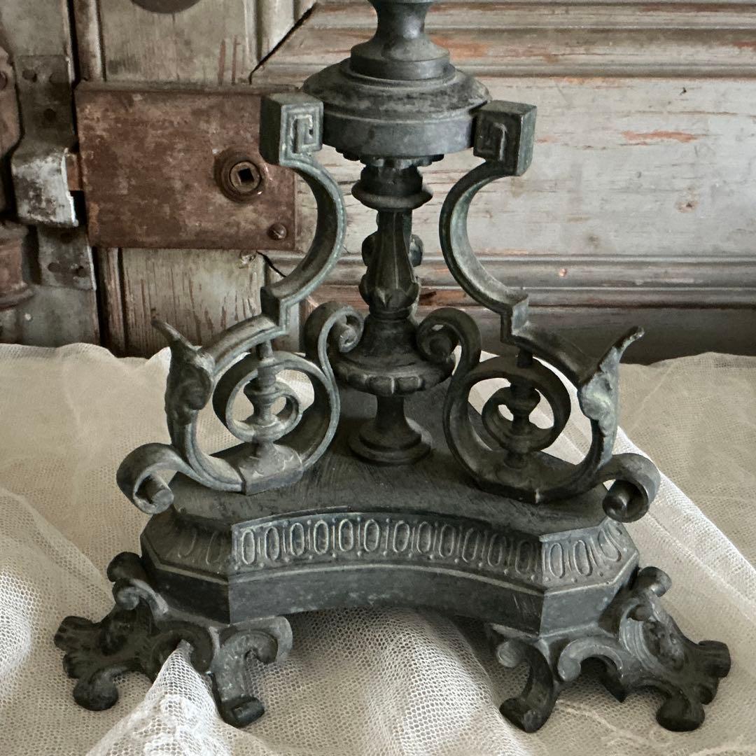 １９世紀中期　フランスアンティーク　祭壇用大きな燭台　教会　キャンドルスタンド