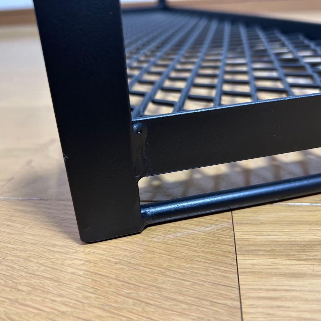 アイアンシェルフ　スチールメッシュ　収納棚 植物棚　ブラック