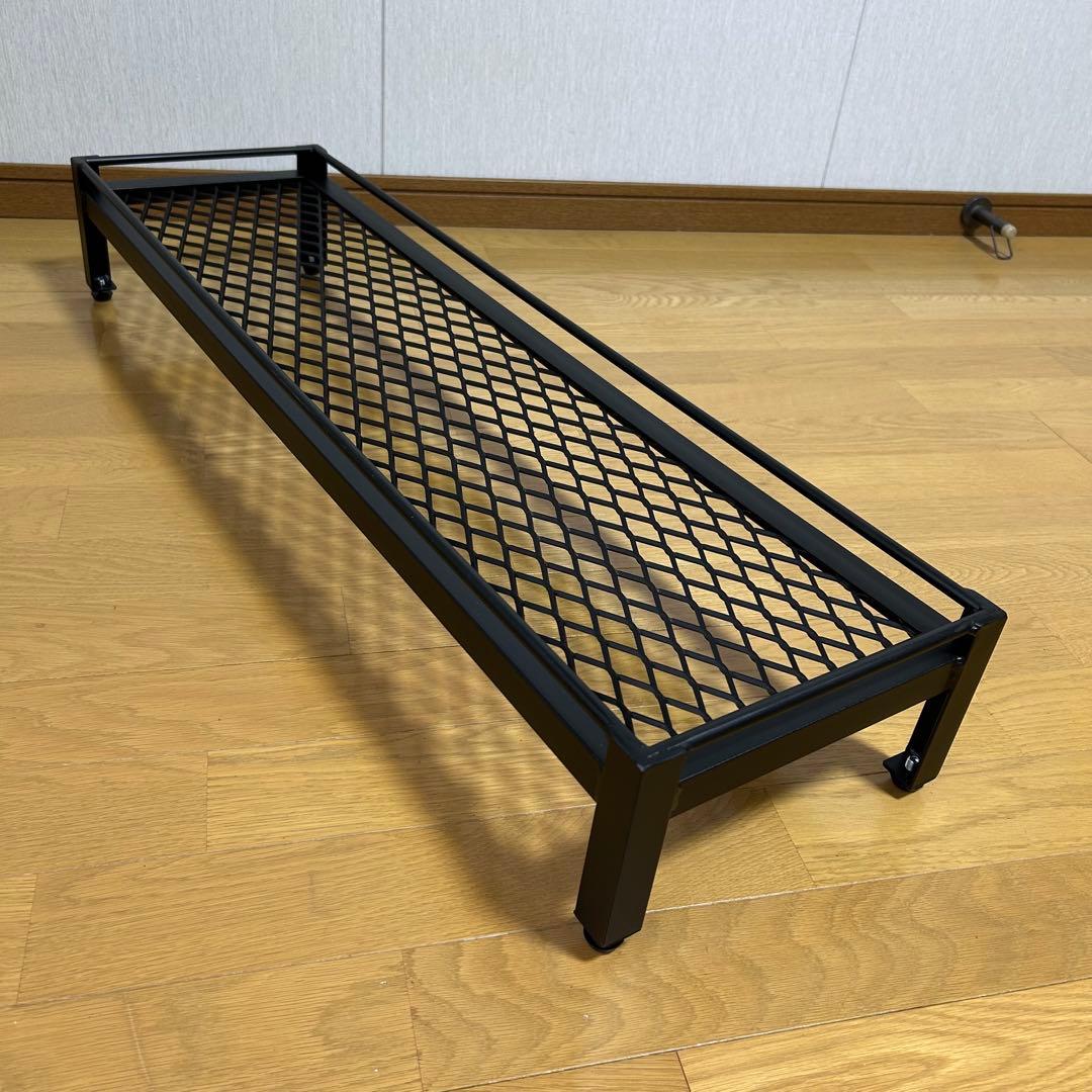 アイアンシェルフ　スチールメッシュ　収納棚 植物棚　ブラック