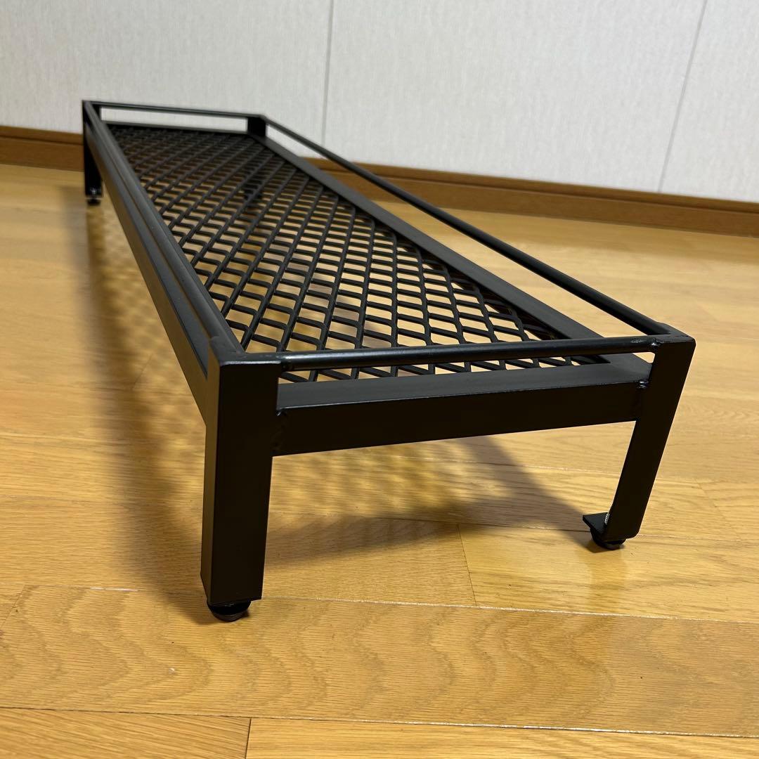 アイアンシェルフ　スチールメッシュ　収納棚 植物棚　ブラック