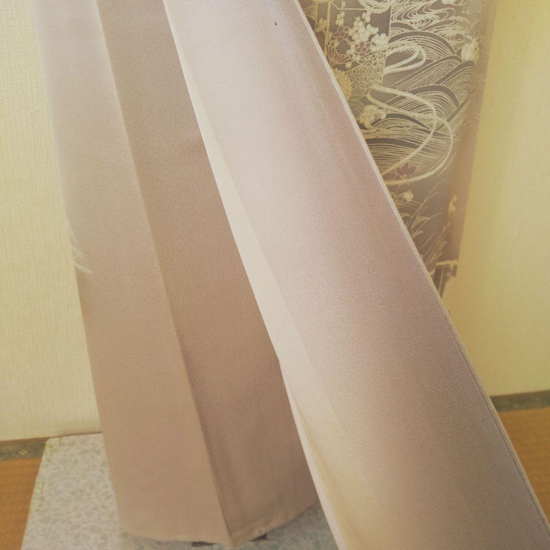 【高島屋誂製】正絹・訪問着・薄紫寄りグレー系・袷