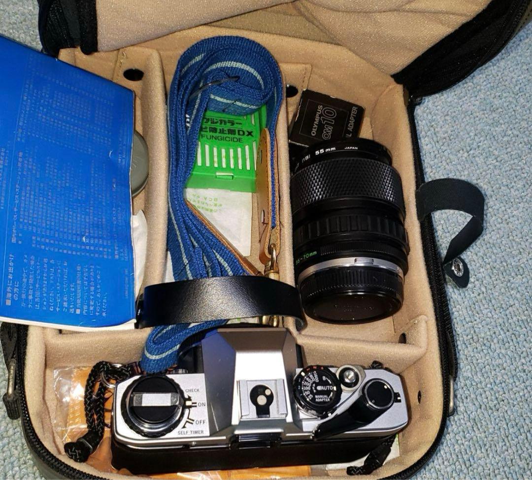 OLYMPUS OM10 フィルムカメラ (55mmの望遠付き)動OK