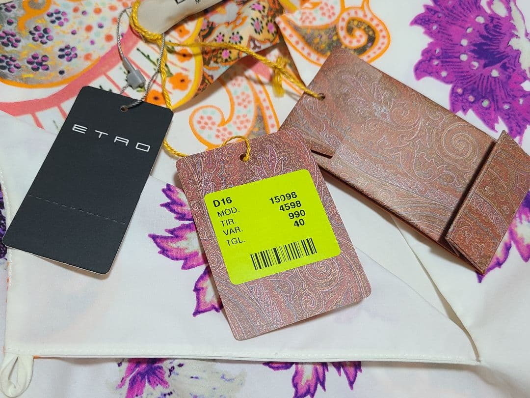 ETRO エトロ 未使用品 花柄 半袖 ひざ丈ワンピース サイズ40 M