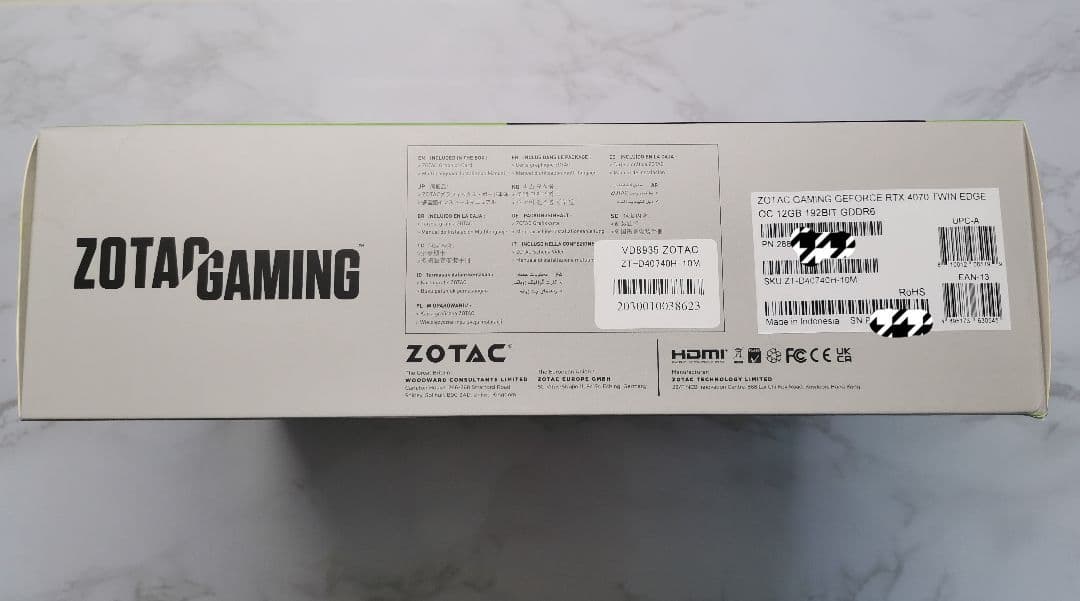 【超美品】 ZOTAC RTX4070 Twin Edge GDDR6X 12G