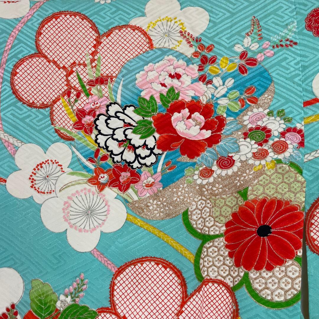 アンティーク　女の子　子供着物　大正ロマン　七五三　十三詣り着物