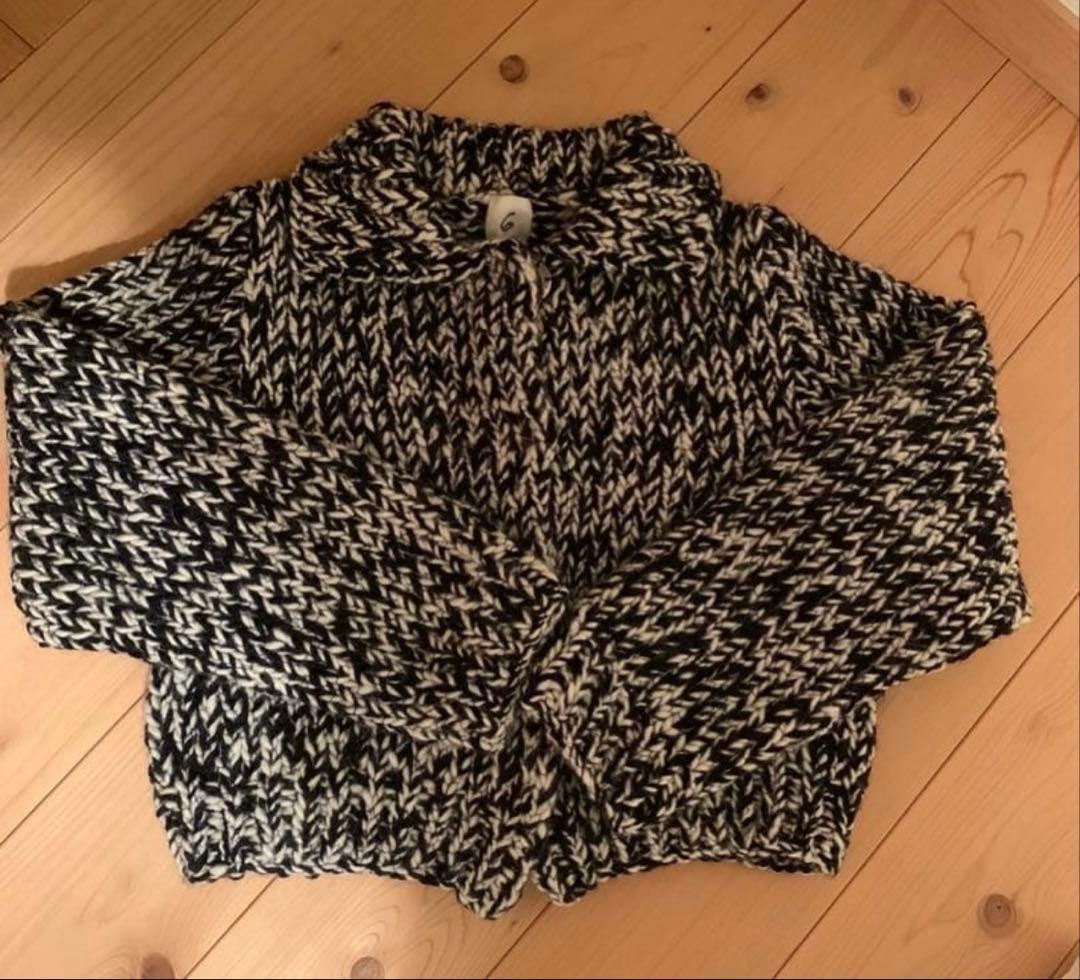 ＜6(ROKU)＞ウール ローゲージ カーディガン