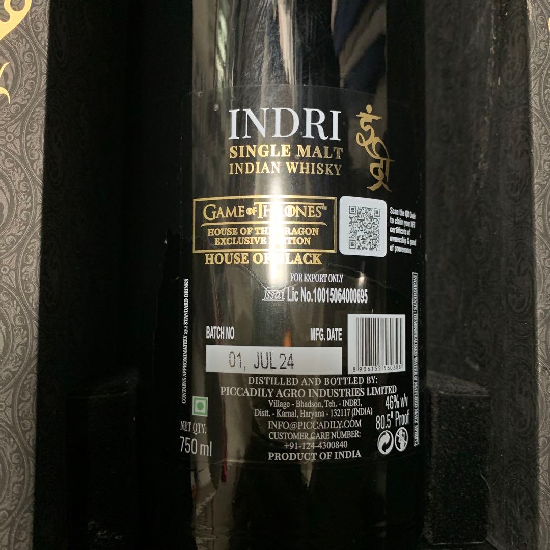 ウイスキー INDRI single malt Indian whisky