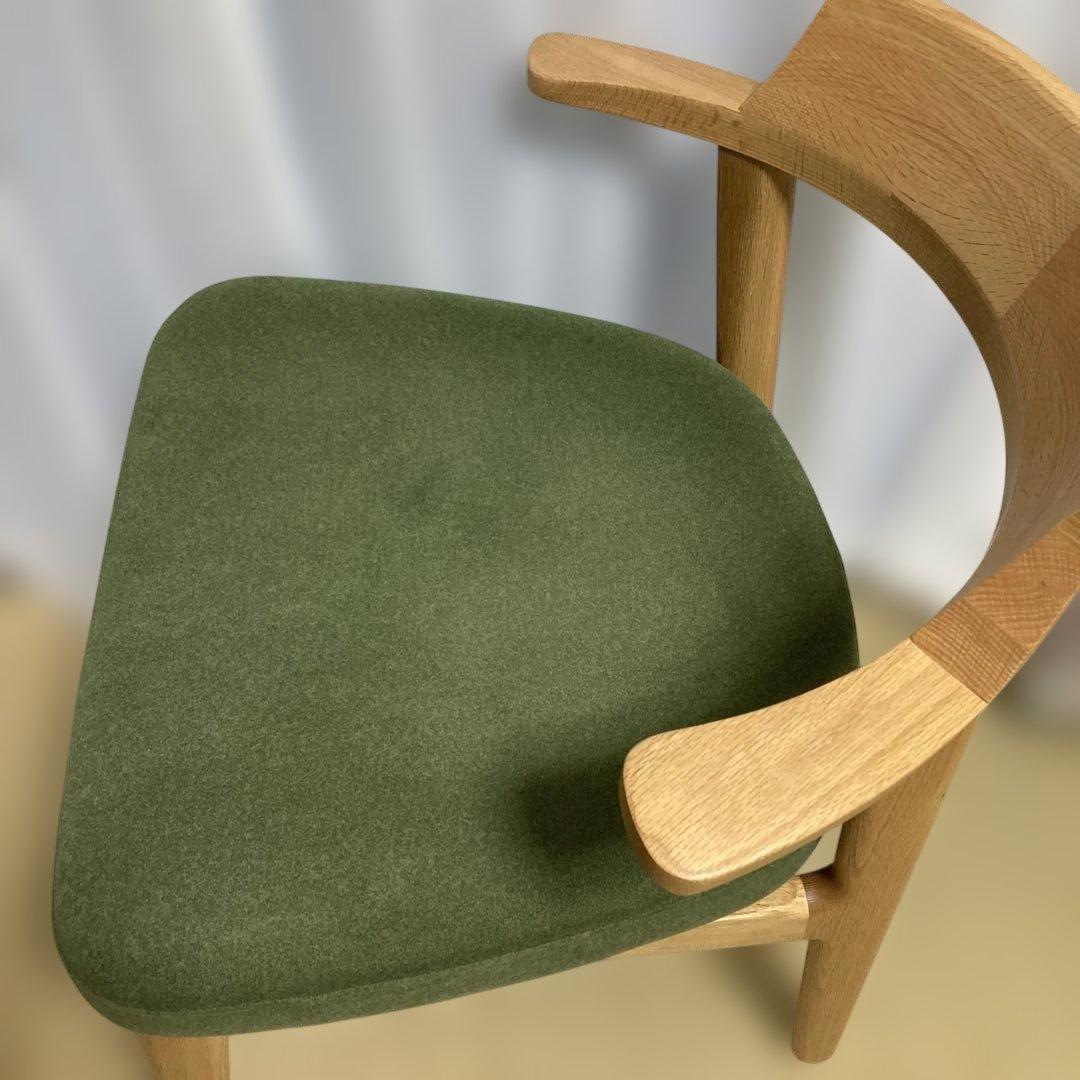 【美品】 ナガノインテリア アームチェア KC355-1W