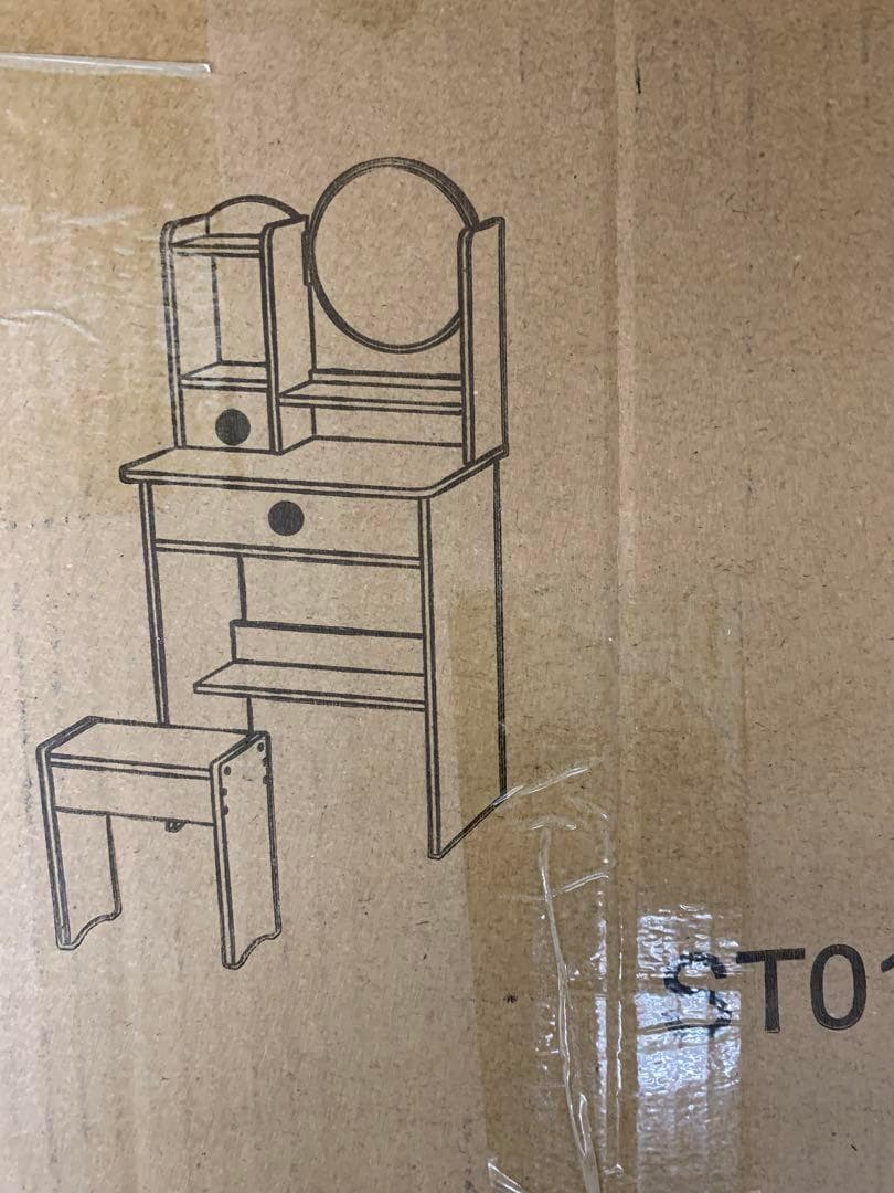 送料無料　VEEZHA ドレッサー 化粧台 鏡台 化妆台 化粧テーブル 白