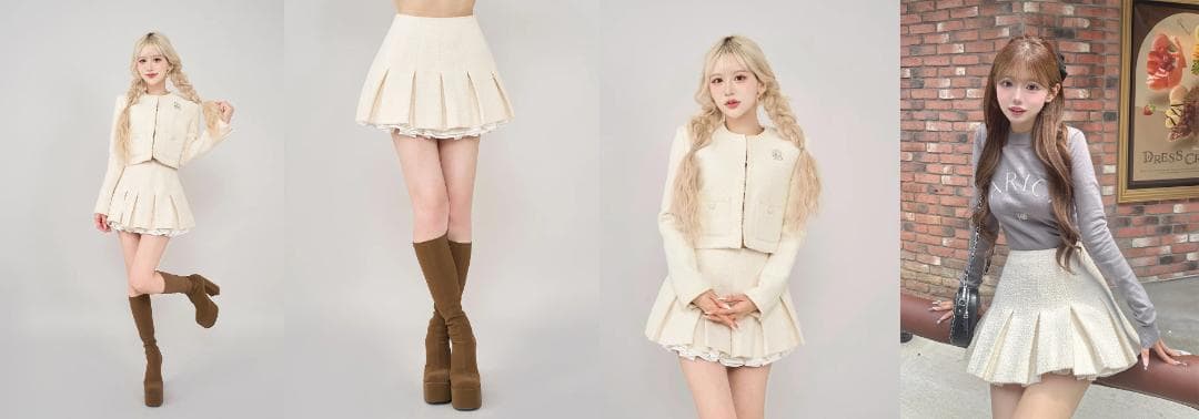 ダーリッチ darich スパンコールツイードジャケット BLK ブラック