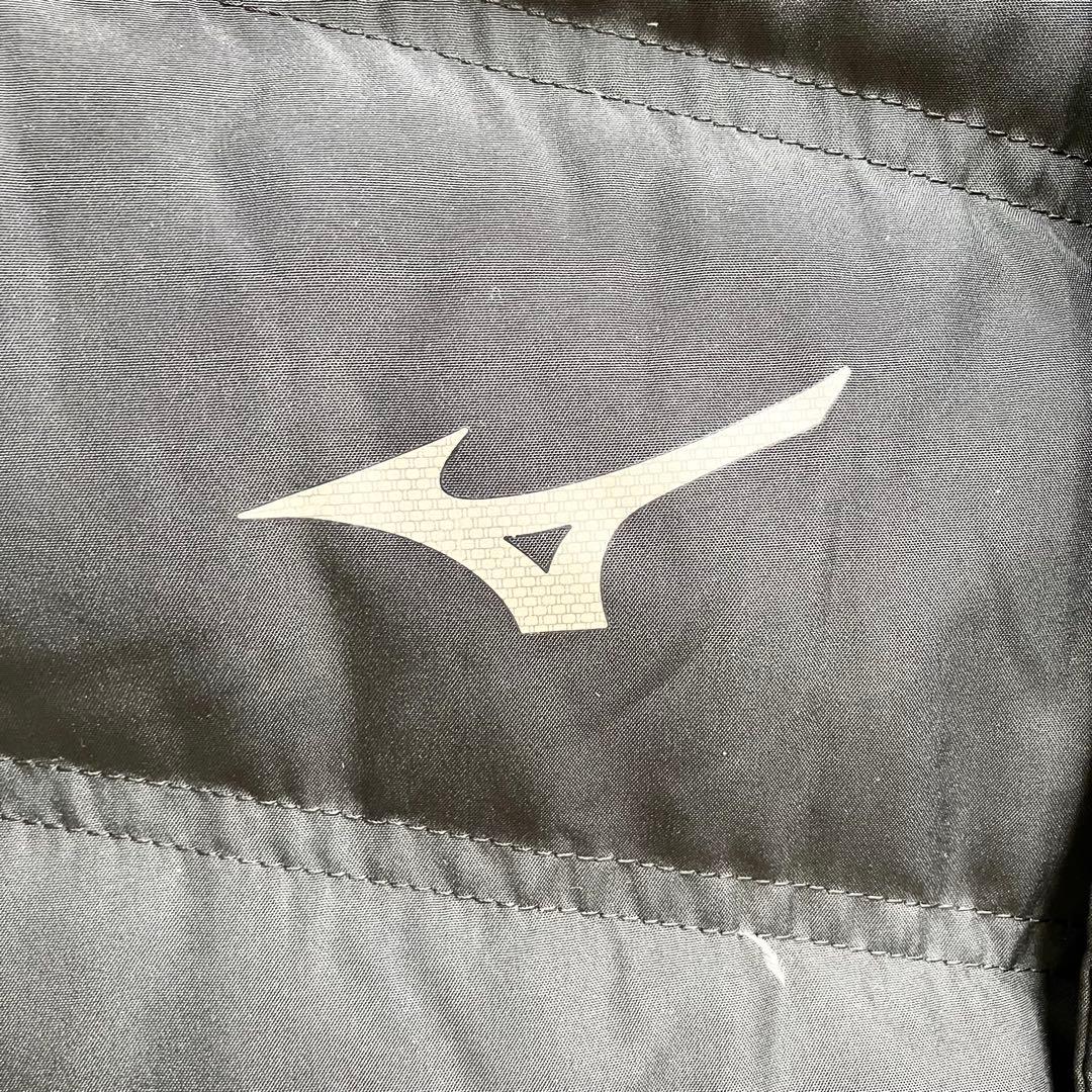 【美品】mizno ミズノ ベンチコート ダウン 袖リブ ブラック 黒 L