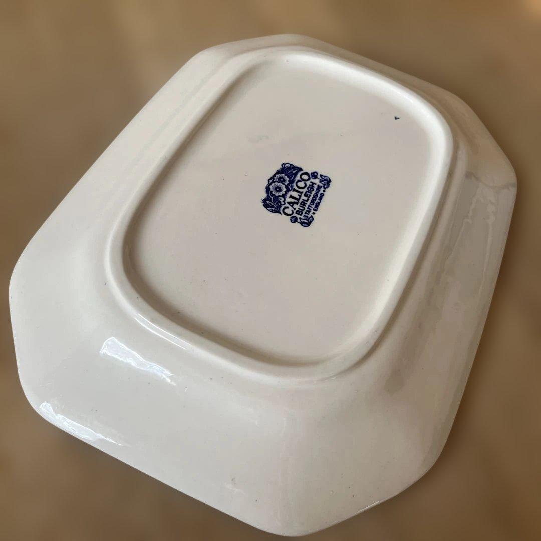 バーレイ社 ブルーキャリコ スクエアプレート