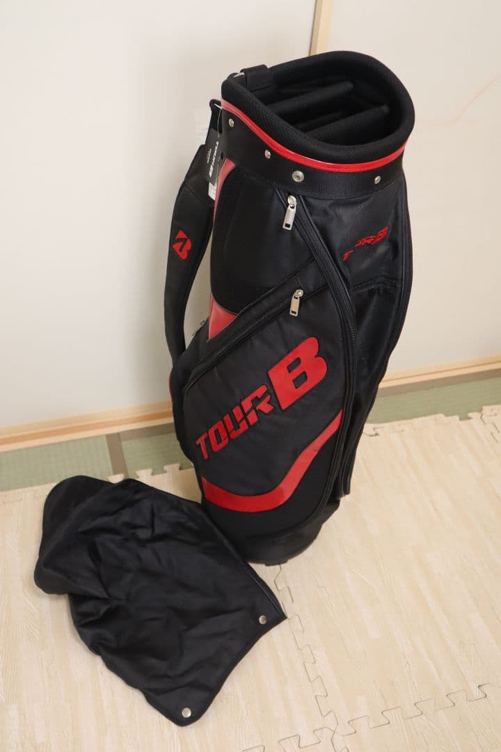 TOURB ゴルフキャディバッグ 赤黒