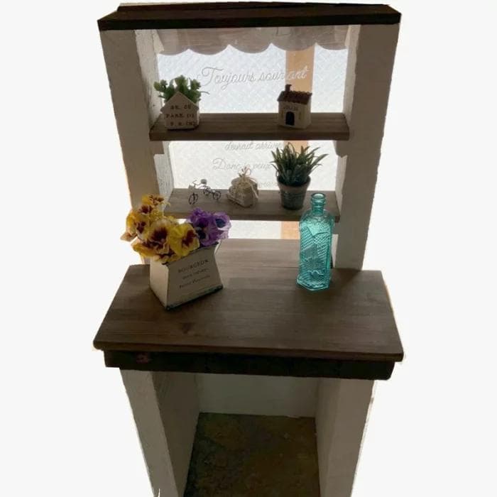 【モルタルガーデン】ショップ風ウインドウディスプレイL 漆喰インテリア&ガーデン