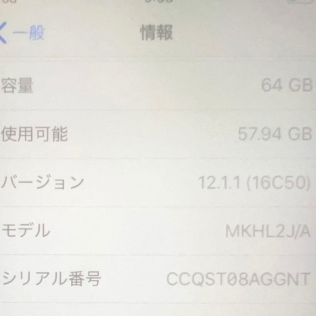 iPod touch 第6世代 64GB スペースグレイ MKHL2J/A