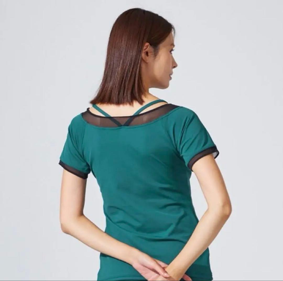 チャコット ホットヨガメッシュコンビトップ