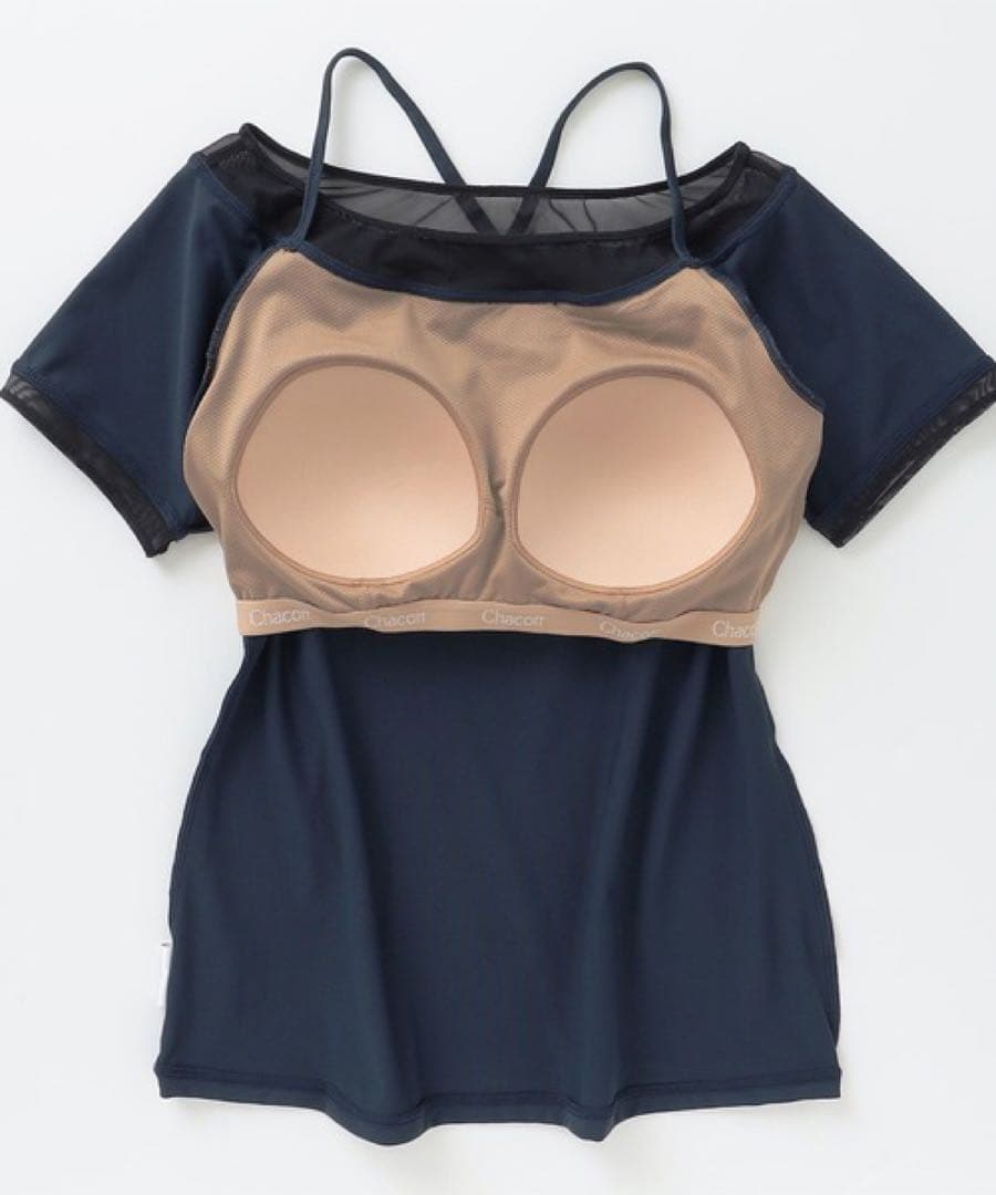 チャコット ホットヨガメッシュコンビトップ