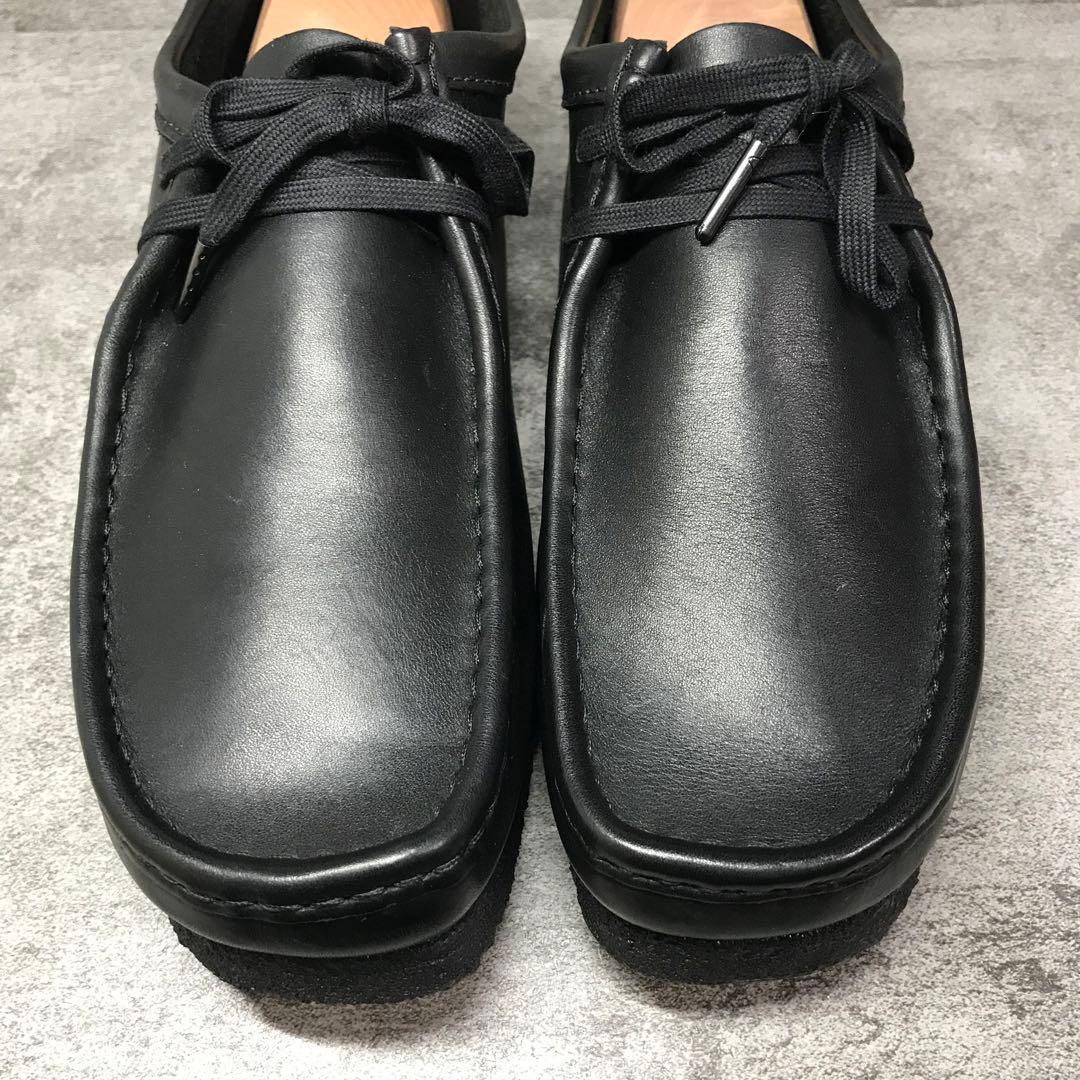 【未使用級】Clarks Wallabee ワラビー　レザー　黒　28.5㌢
