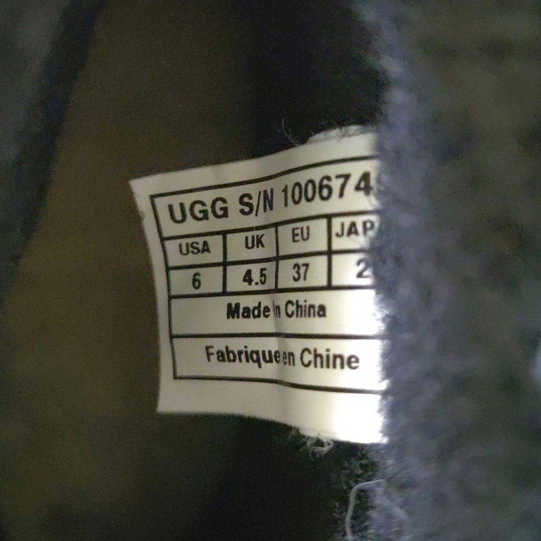 【美品】UGG アグ ラインストーン リボン ムートンブーツ ブラック　黒