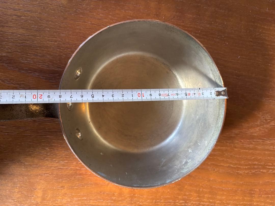 フランス製 銅片手鍋 ソースパン 口径約18cm MADE IN FRANCE