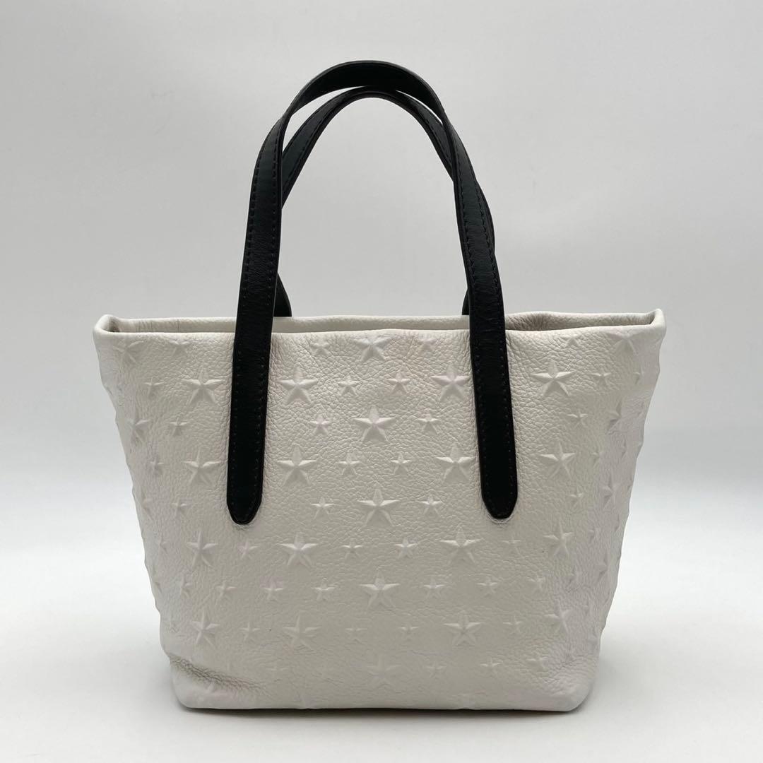 超美品・使用感少ない✨ ジミーチュウ ミニサラ 2way バッグ 白×黒 スター