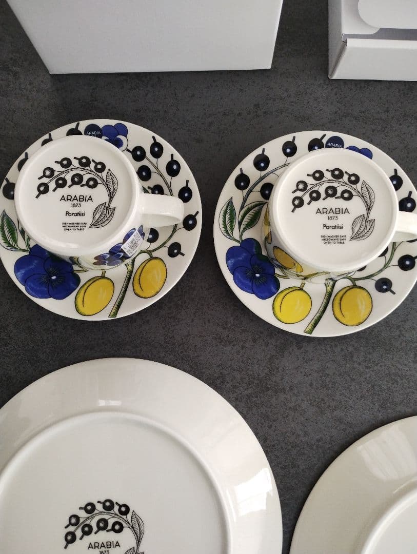 新品　正規品　ARABIA　パラティッシ　8点セット　アラビア　プレート　カップ