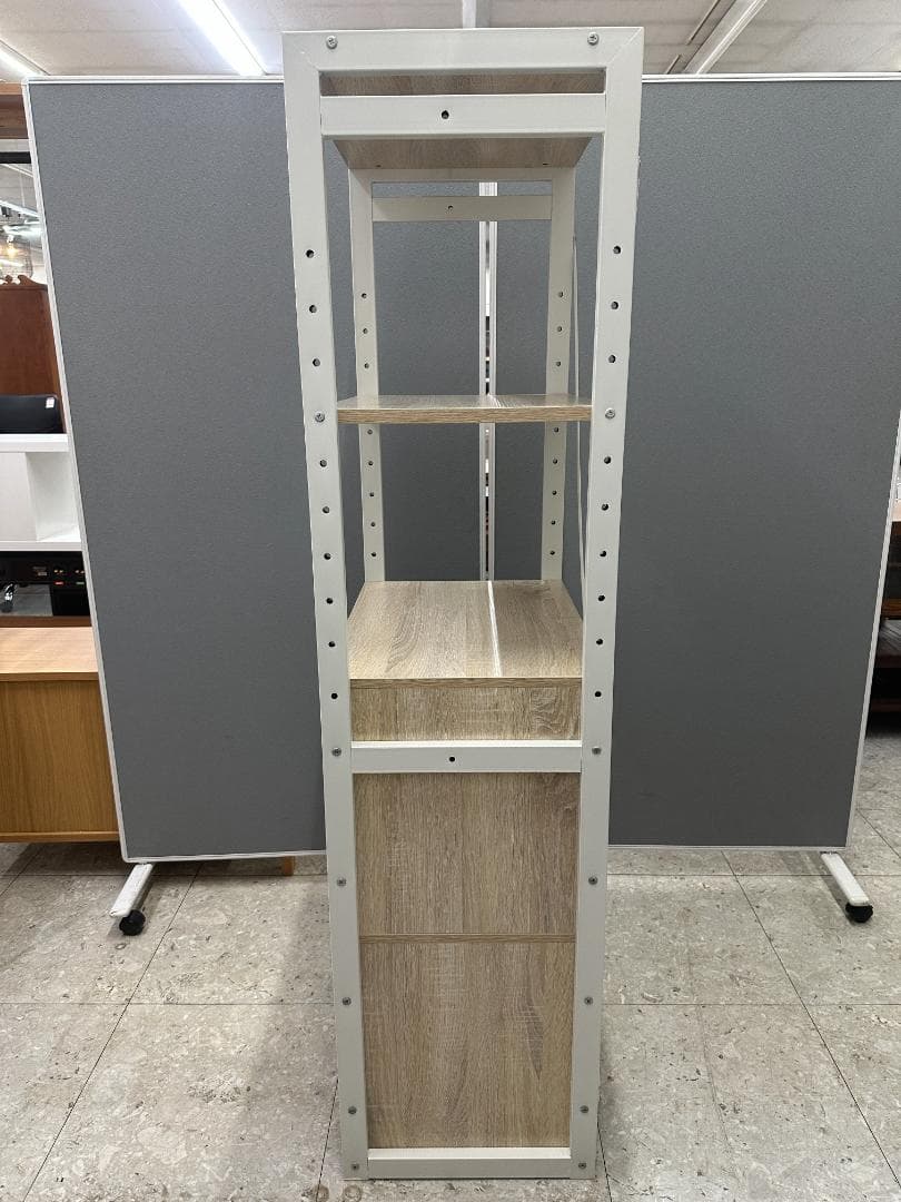 LOWYA　シェルフ　4段引き出し付き　ベージュ