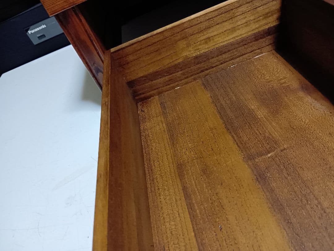 希少　明治期　欅　一枚板　からくり細工　引き出し付き　飾り台　サイドボード