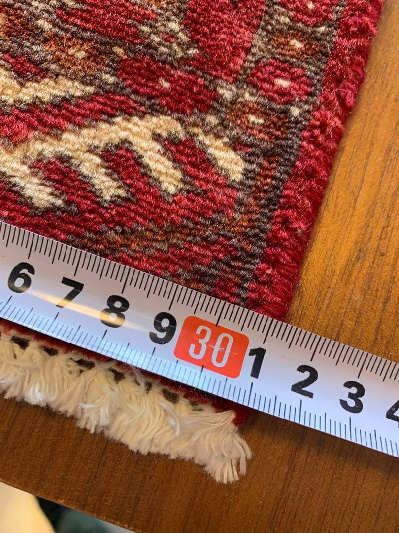 パキスタン　赤系ミニラグ　　トルコ絨毯好きな方に