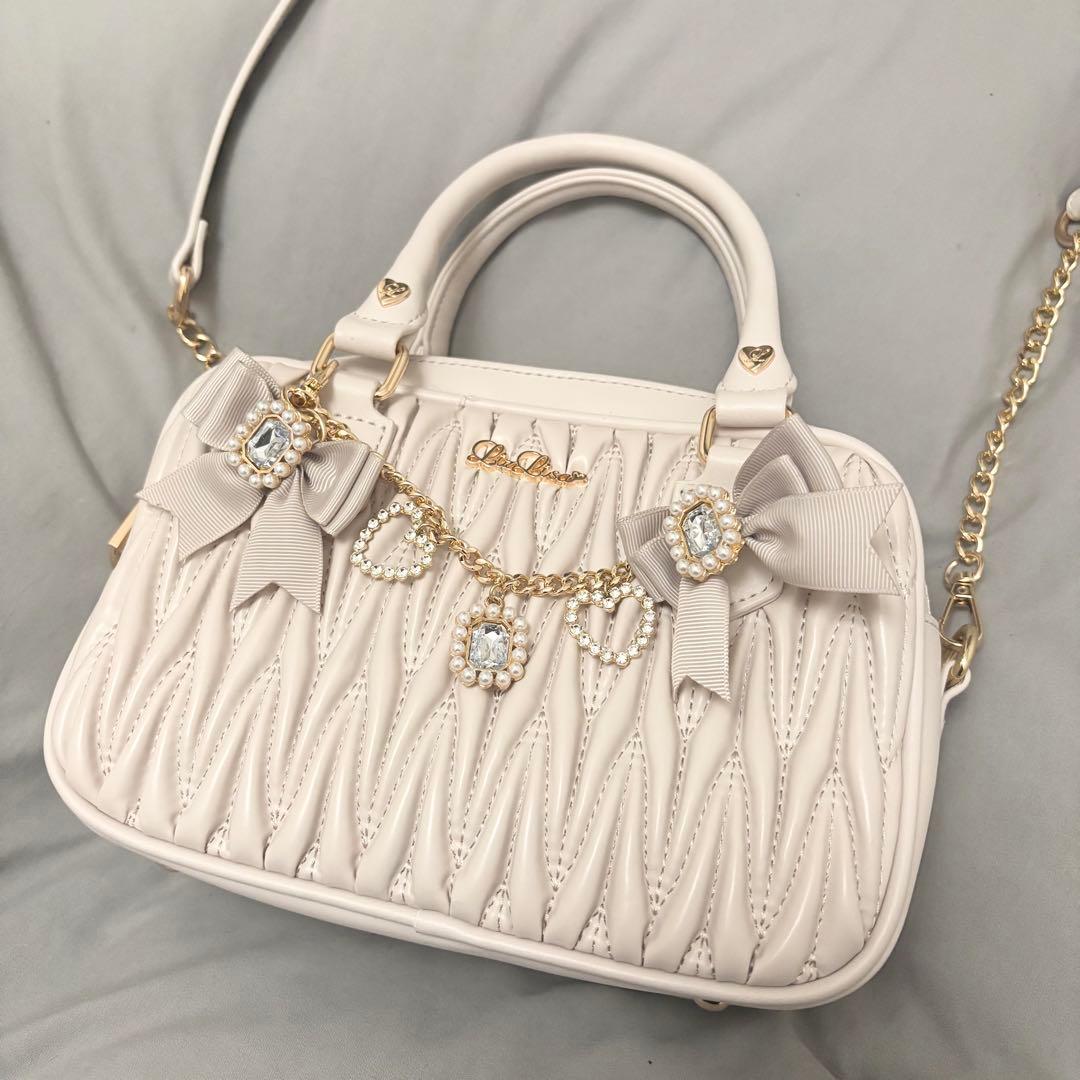 キルティングリボンチャームポシェット LIZLISA ピンク