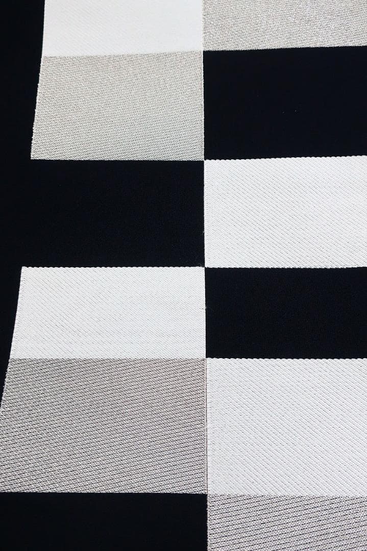 ★専用★美品 袋帯 黒 市松 モダン モノトーン 長さ4m37cm 正絹