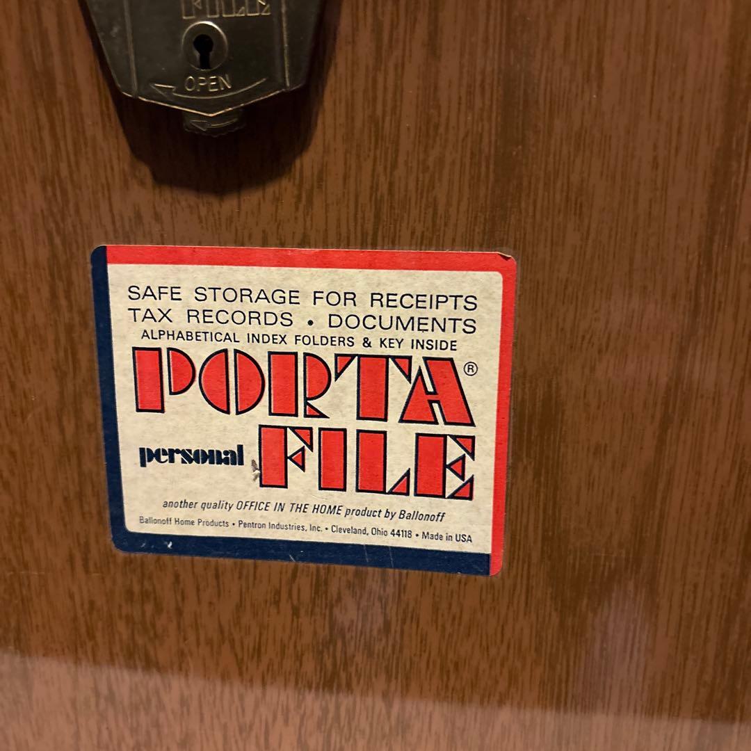 USA VINTAGE L FILEBOX 収納ケース鍵付き PORTA