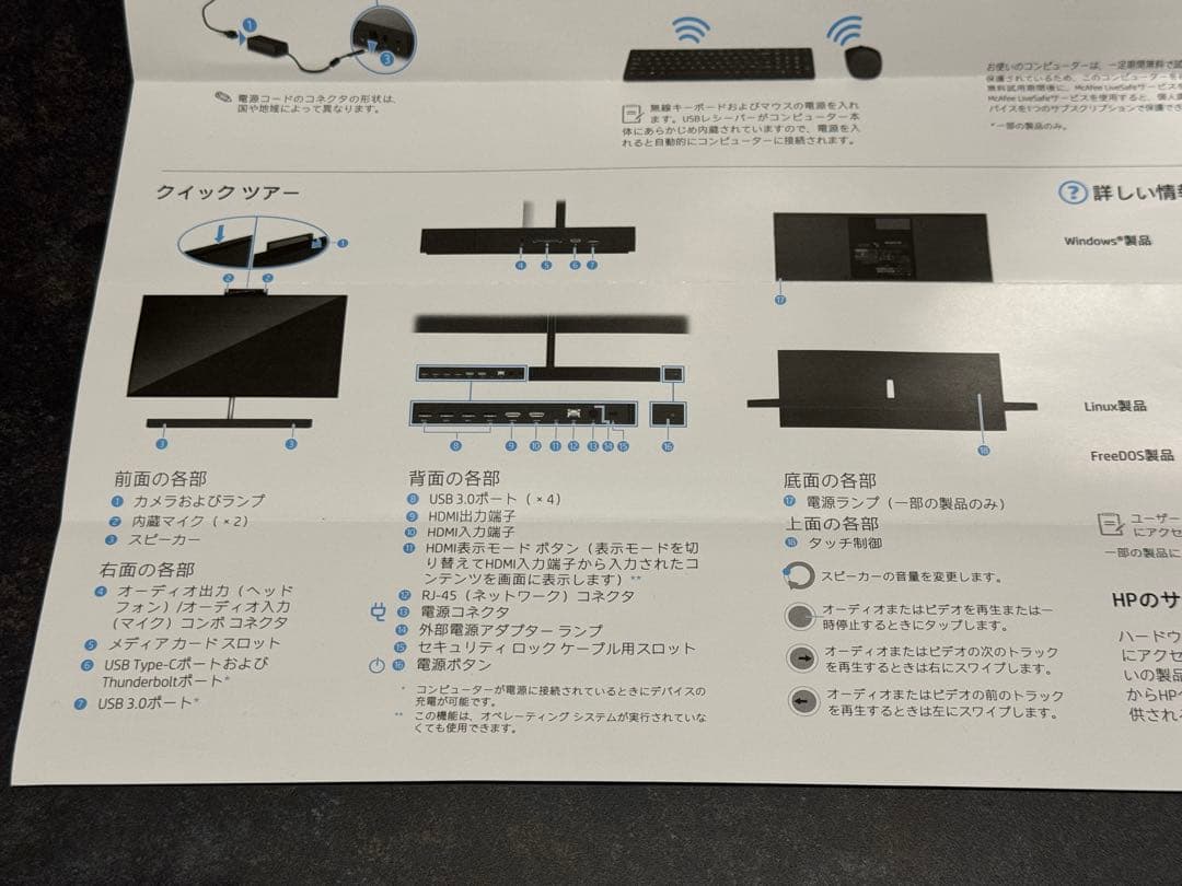 HP envy all-in-one 27 （付属品&Office付き）