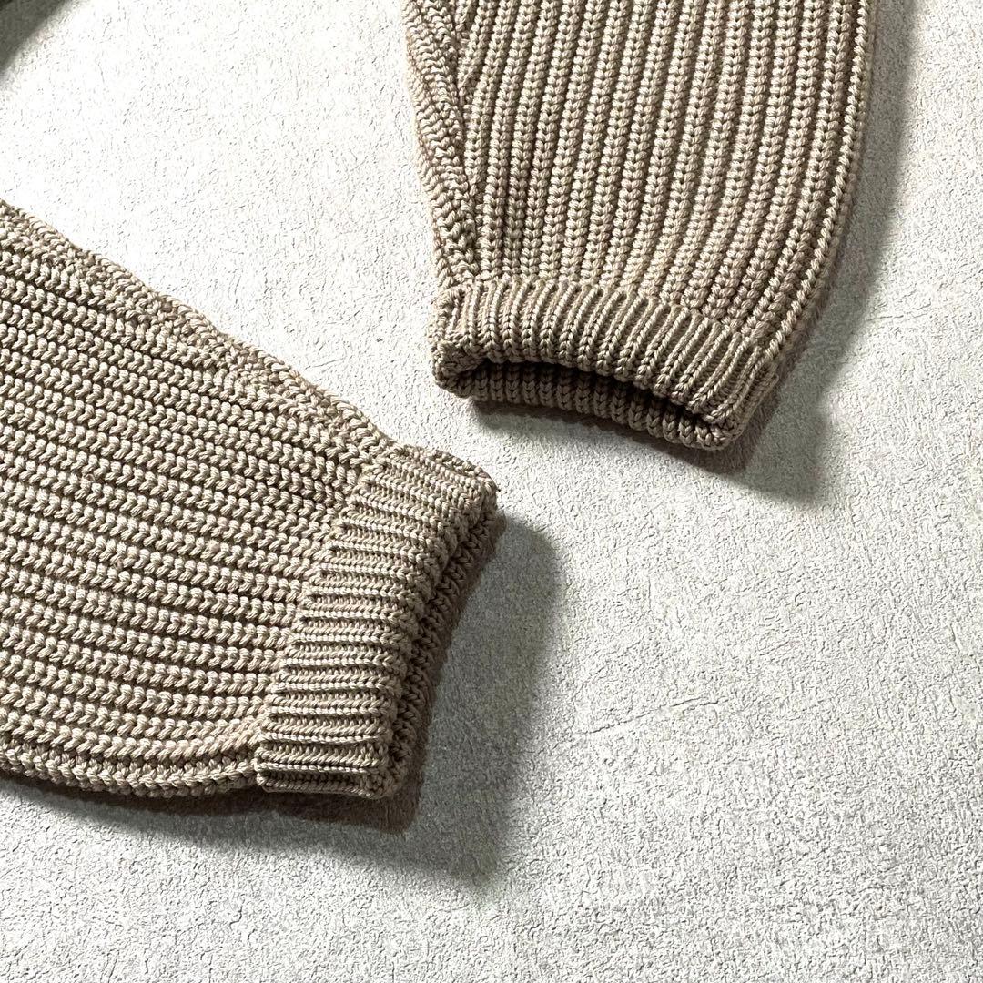 トップス BATONER WOOL SIGNATURE CREW BEIGE SIZE2