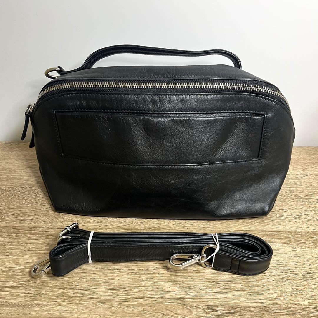 ear PAPILLONNER 牛革 ショルダーバッグ 黒 ブラック