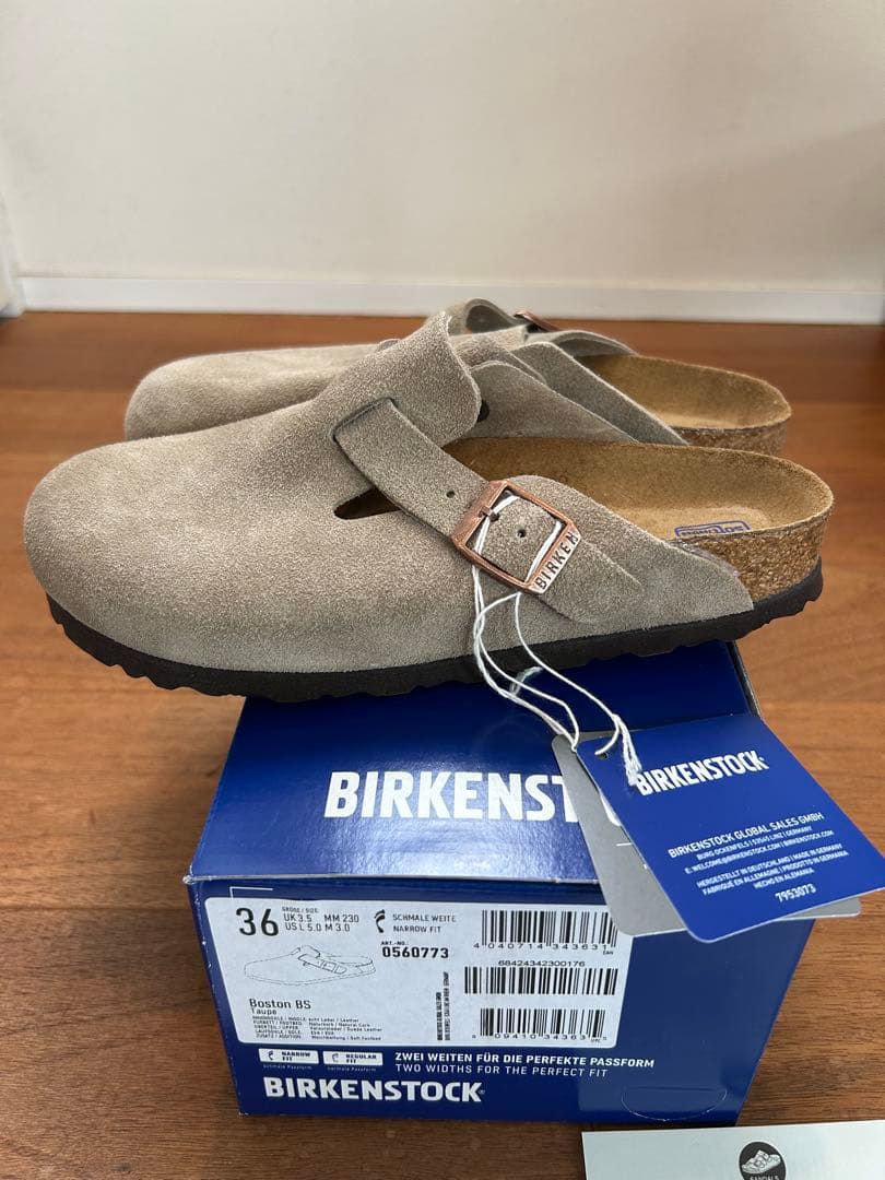 国内正規品BIRKENSTOCK BOSTON TAUPE スエード 36 23