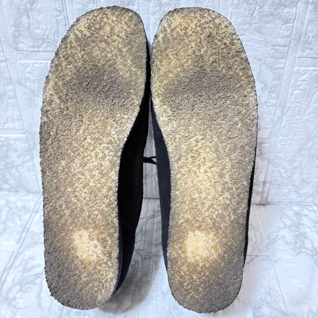 【美品】クラークス ワラビー ローカット スウェード ブラック 25.5