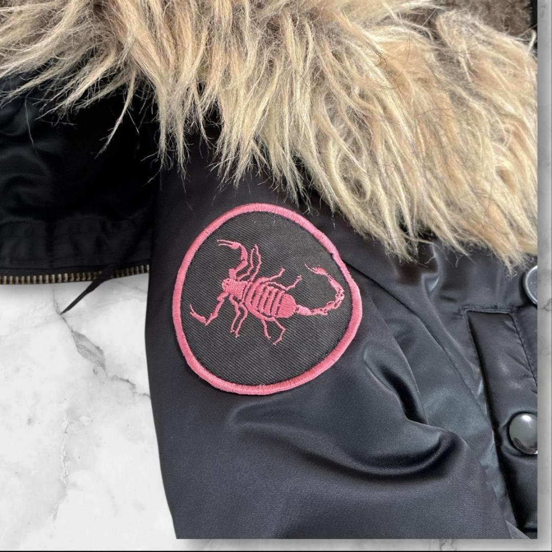 ヒステリックグラマー　モッズコート　N-3B ファー 　ワッペン　フードジップ