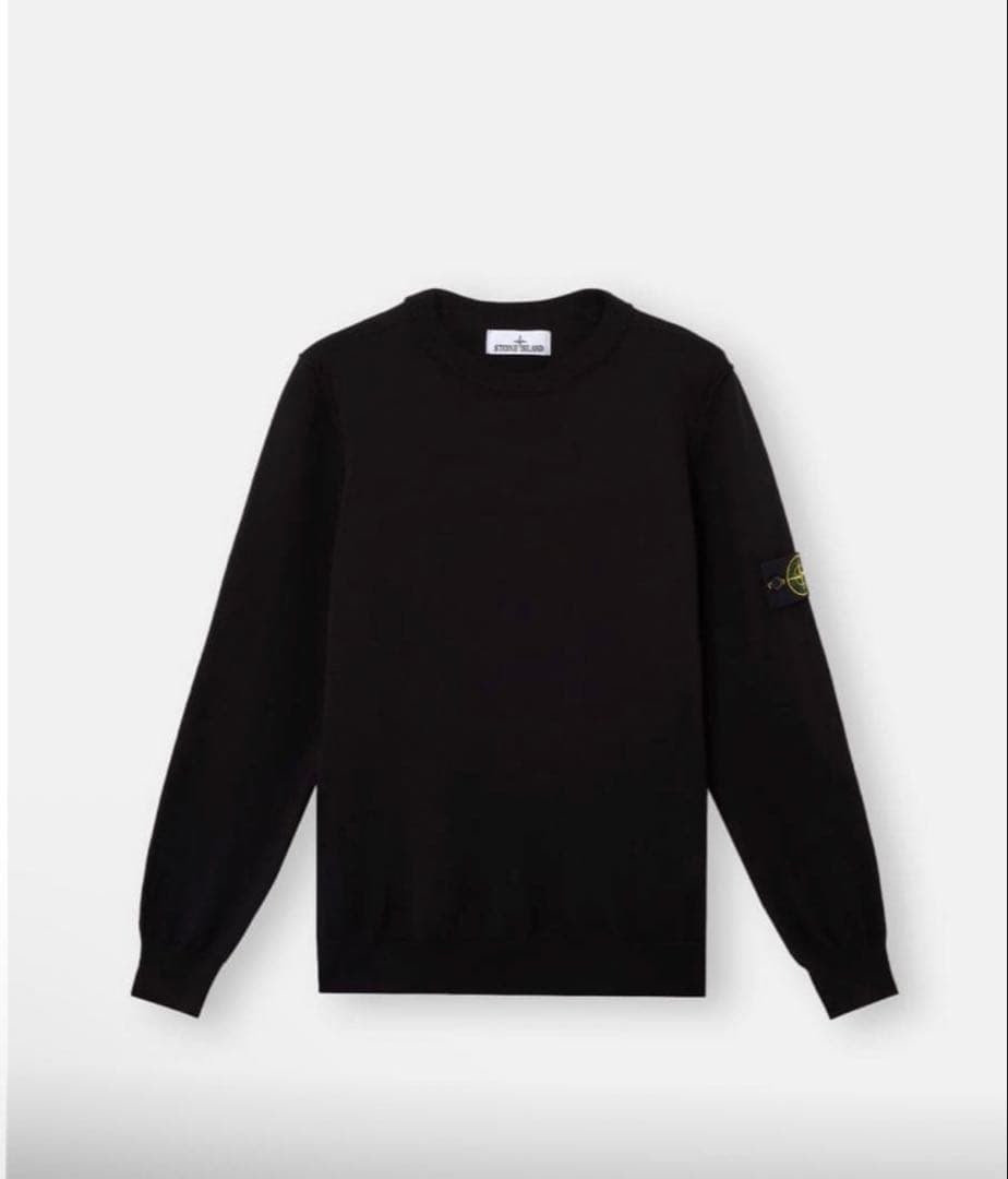 Stone  ブラック ニットセーター