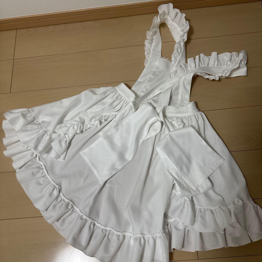 【 NO.S PROJECT 】ホワイトフリルエプロン