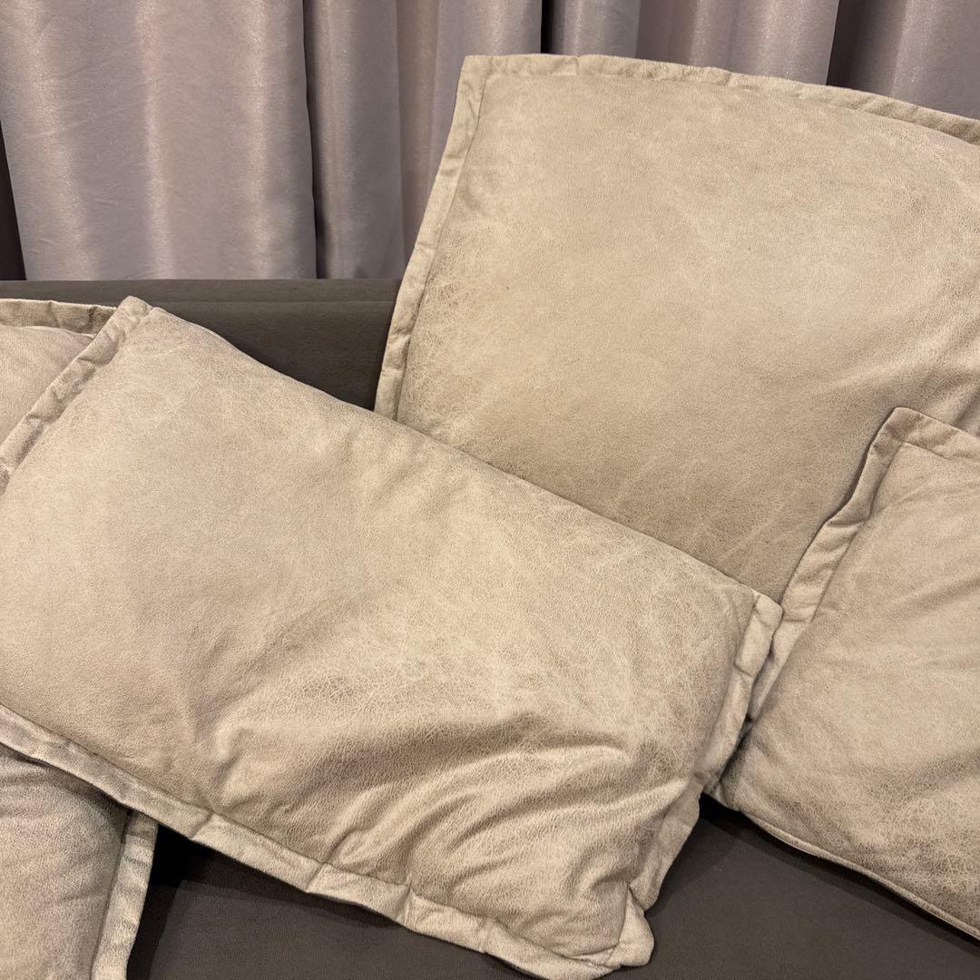 グレー2人掛けファブリックソファ　　おしゃれソファ長椅子