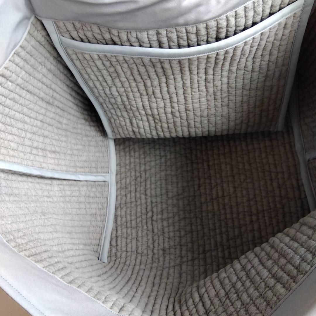 ファスナー 底板ポリ☆トートバッグWハンドル☆ ミルクティー ヌビバッグ