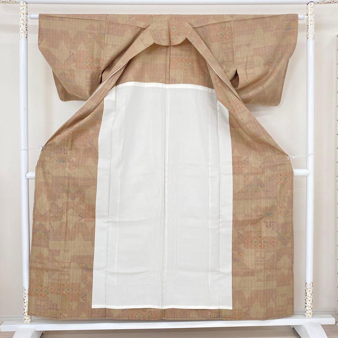 ⭐︎ K0276 単衣 美品 逸品 正絹 本場結城紬 重要無形文化財 居敷当付