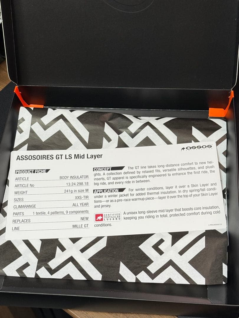 ウェア ASSOSOIRES GT LS MID LAYER