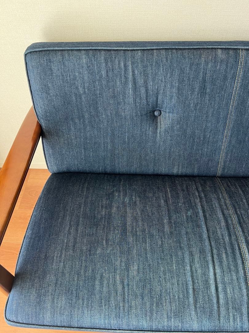 【100台 限定生産】カリモク60 カイハラデニム Kチェア2人掛け　ソファ