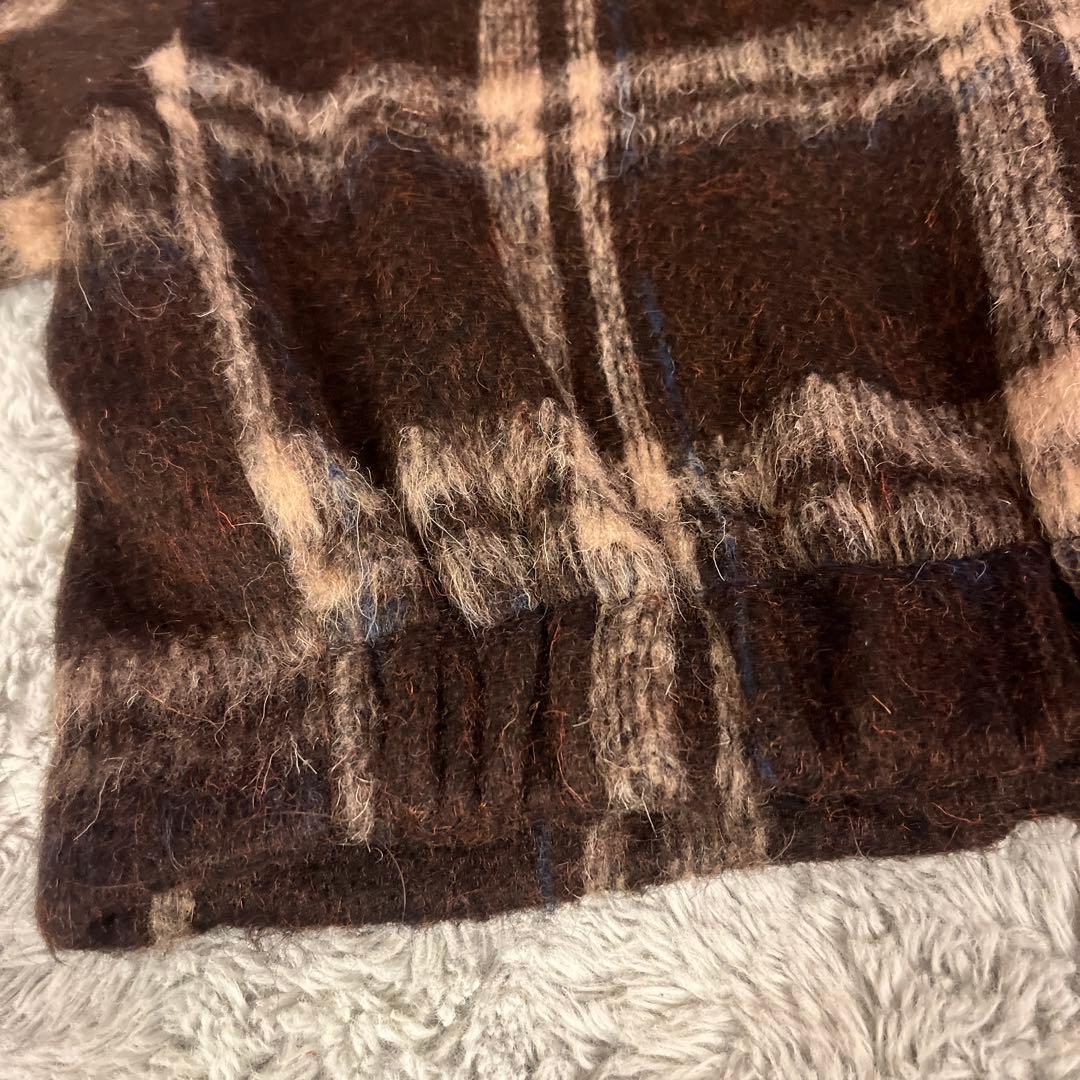 ZARA 今期 チェック柄ジャケット シャギーコート M