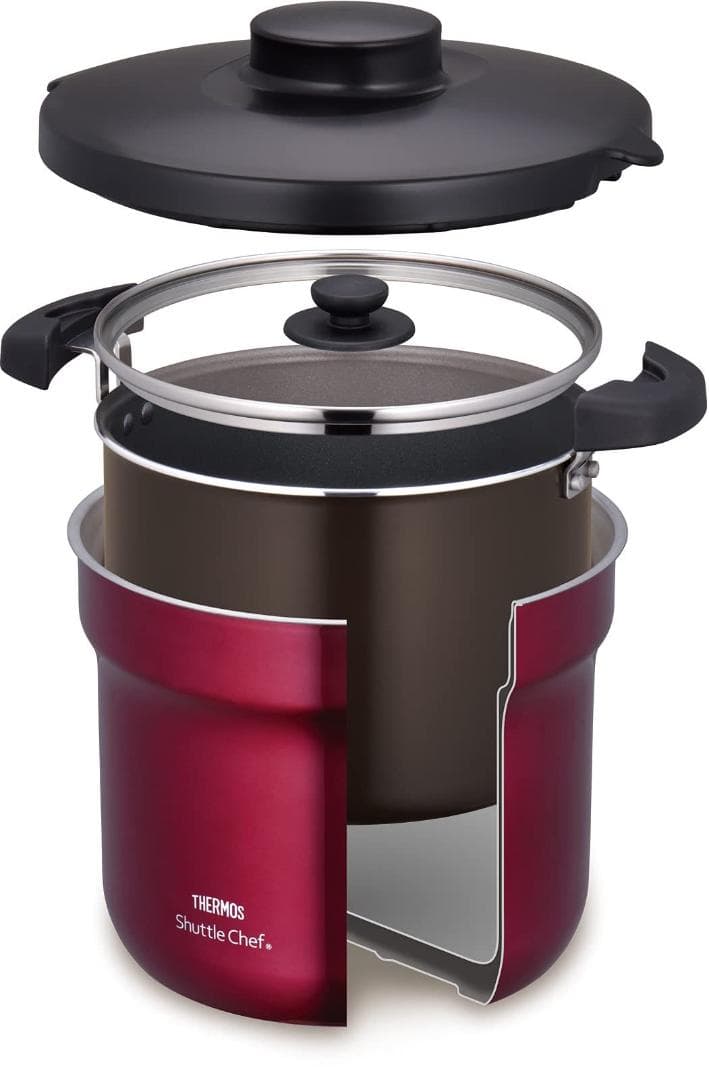 未開封 サーモス 真空保温調理器シャトルシェフ4.3L KBJ-4501 レッド