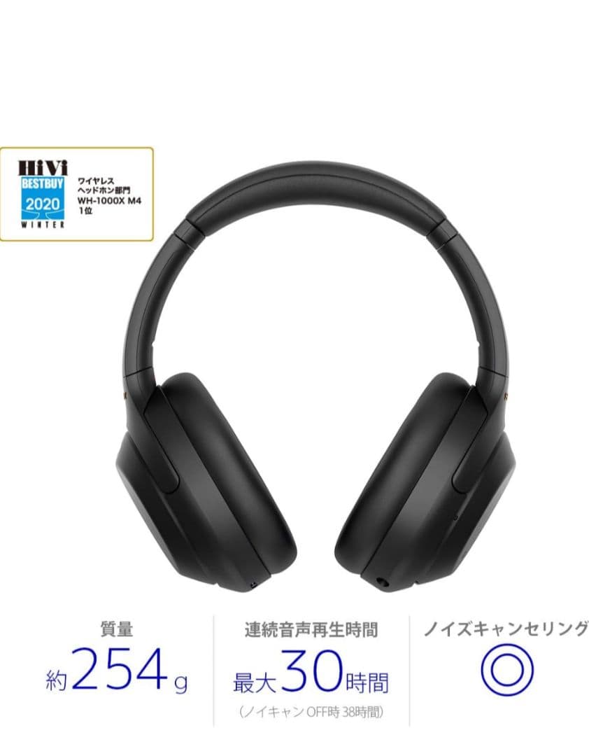 SONY　ワイヤレスノイズキャンセリングヘッドホン WH-1000XM4