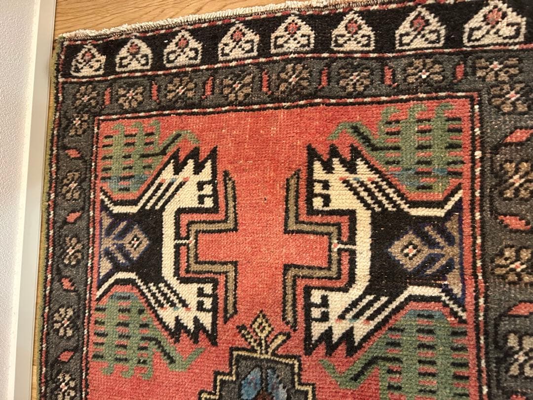 トライバルラグ・トルコヴィンテージラグ・ウール約53×106cm